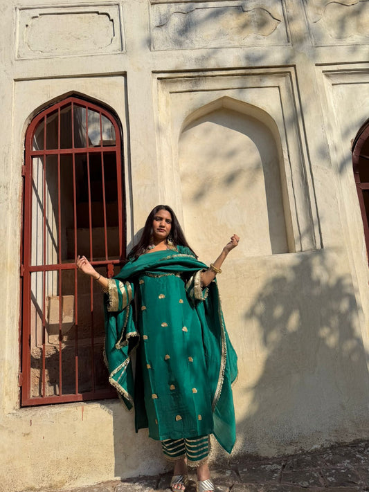 Beige Indo- Western Dress